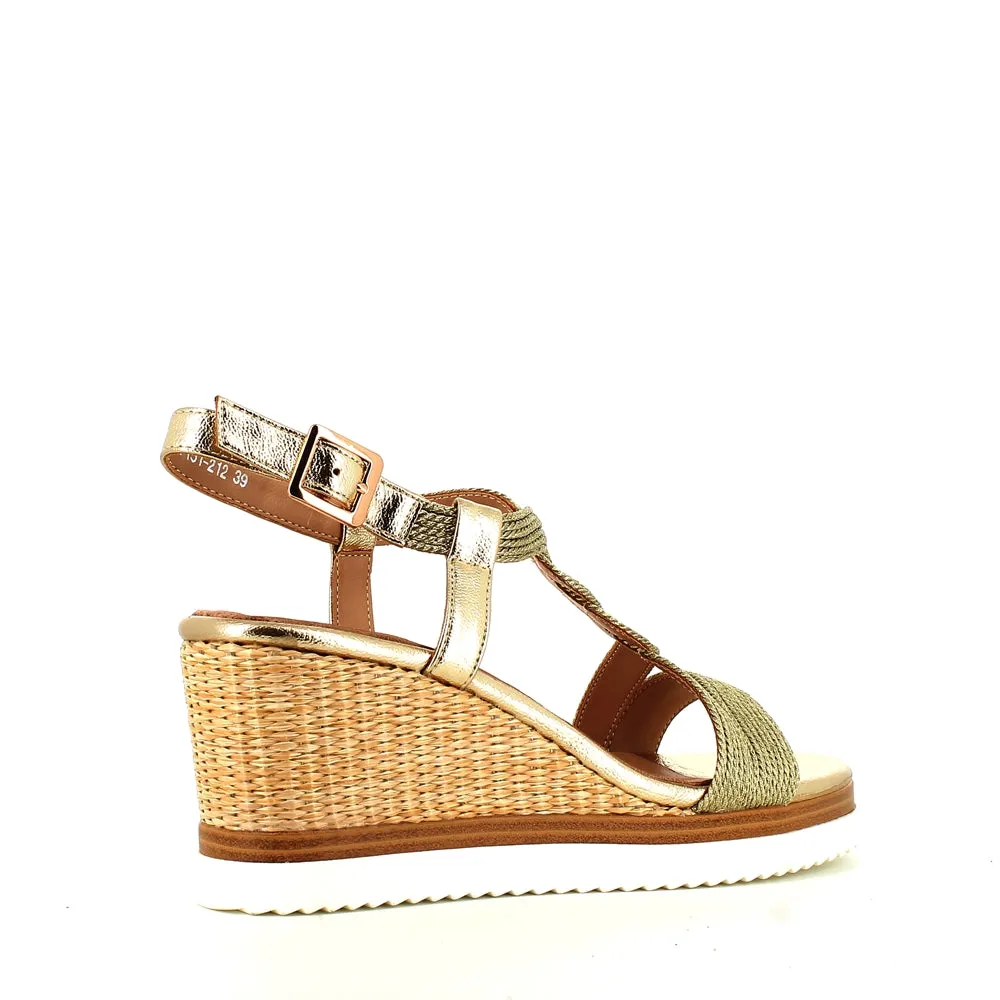 Regarde Le Ciel Madison Wedge Sandal Gold