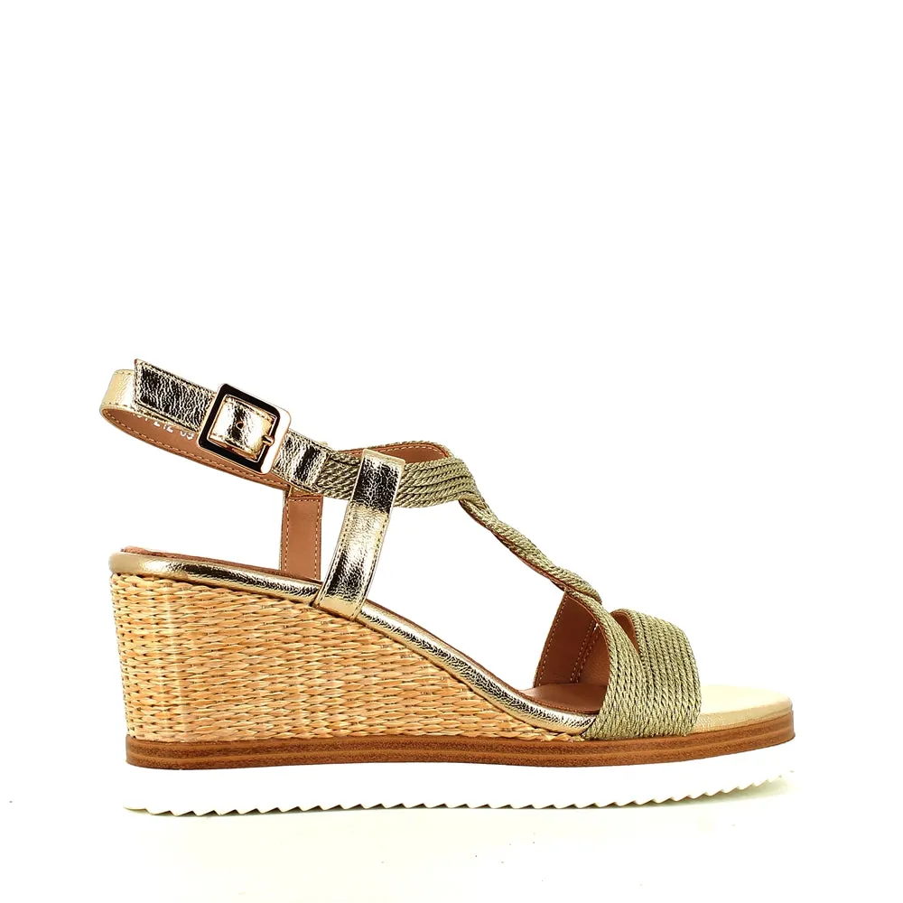 Regarde Le Ciel Madison Wedge Sandal Gold