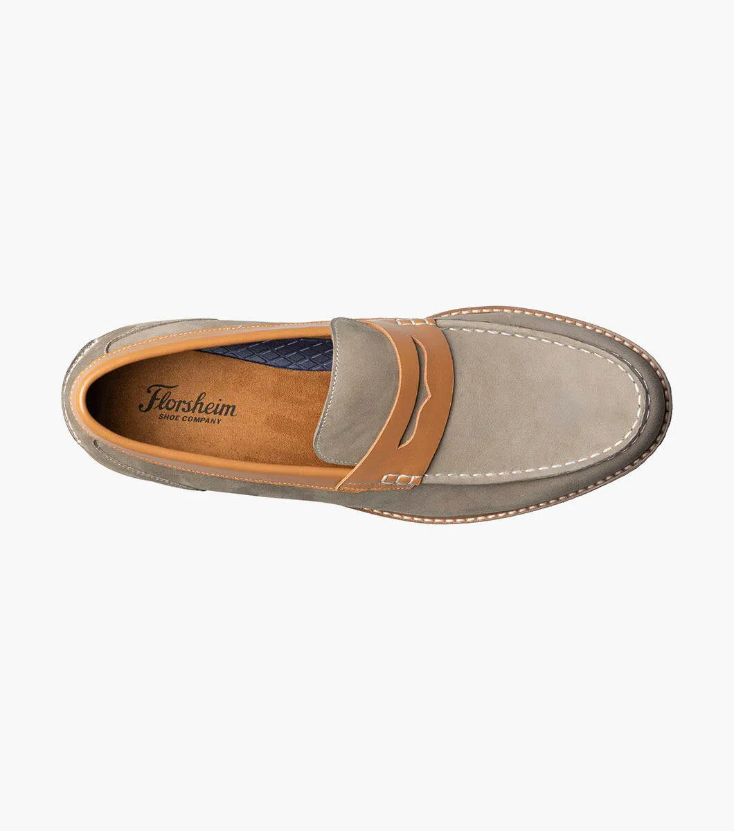 Renegade Moc Toe Penny Loafer-Gray Multi | Florsheim
