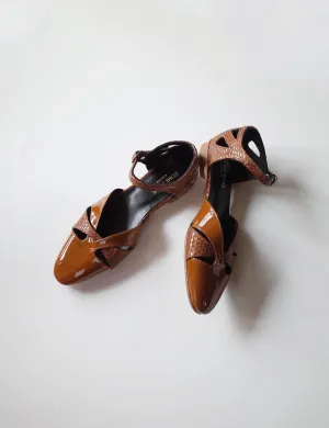 Retro Woven Mary Jane Sandals