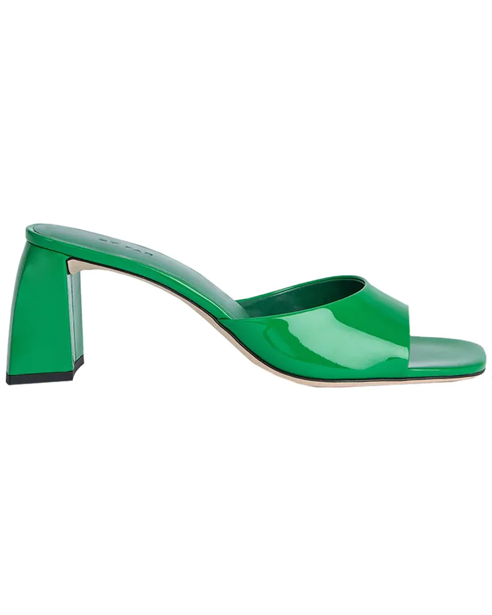 Romy Mule in Green Patent Leather