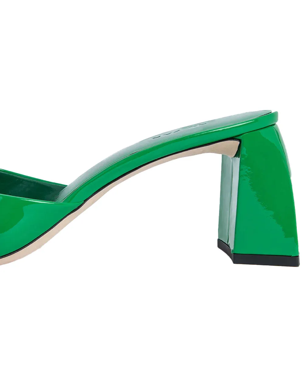 Romy Mule in Green Patent Leather