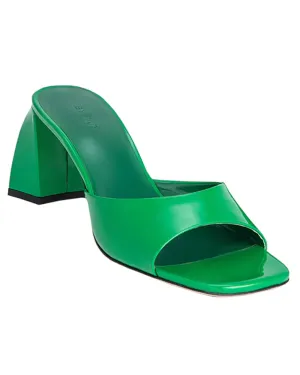 Romy Mule in Green Patent Leather