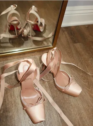 Satin Ballet Wrap Heels