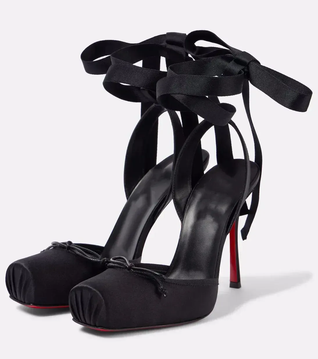 Satin Ballet Wrap Heels
