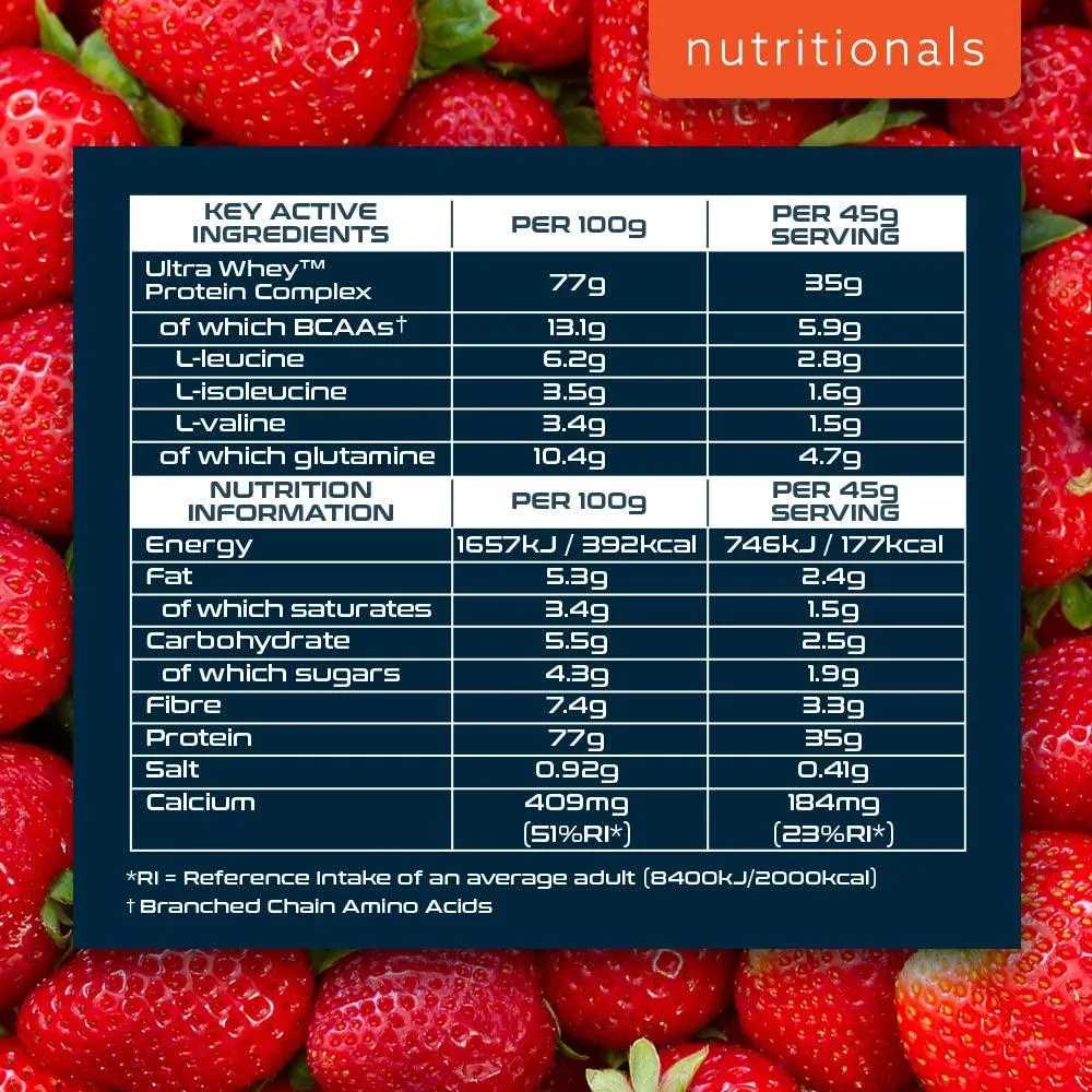 SCI-MX Nutrition Ultra Whey Protein Powder Shake, 908 g, Strawberry, 20 Servings