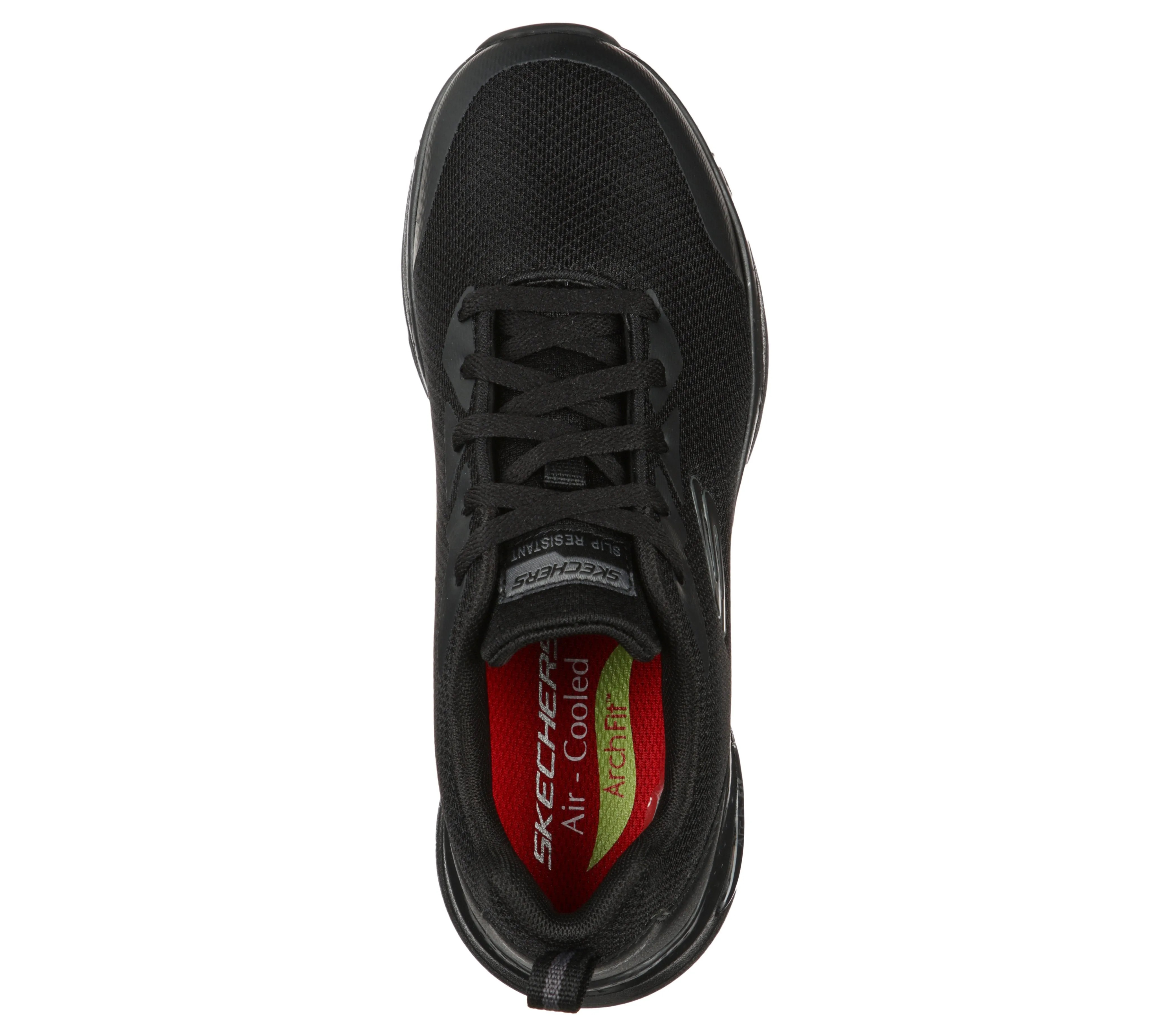 SKECHERS - 108019EC WORK:ARCH FIT SR LACED RUNNER - BLACK