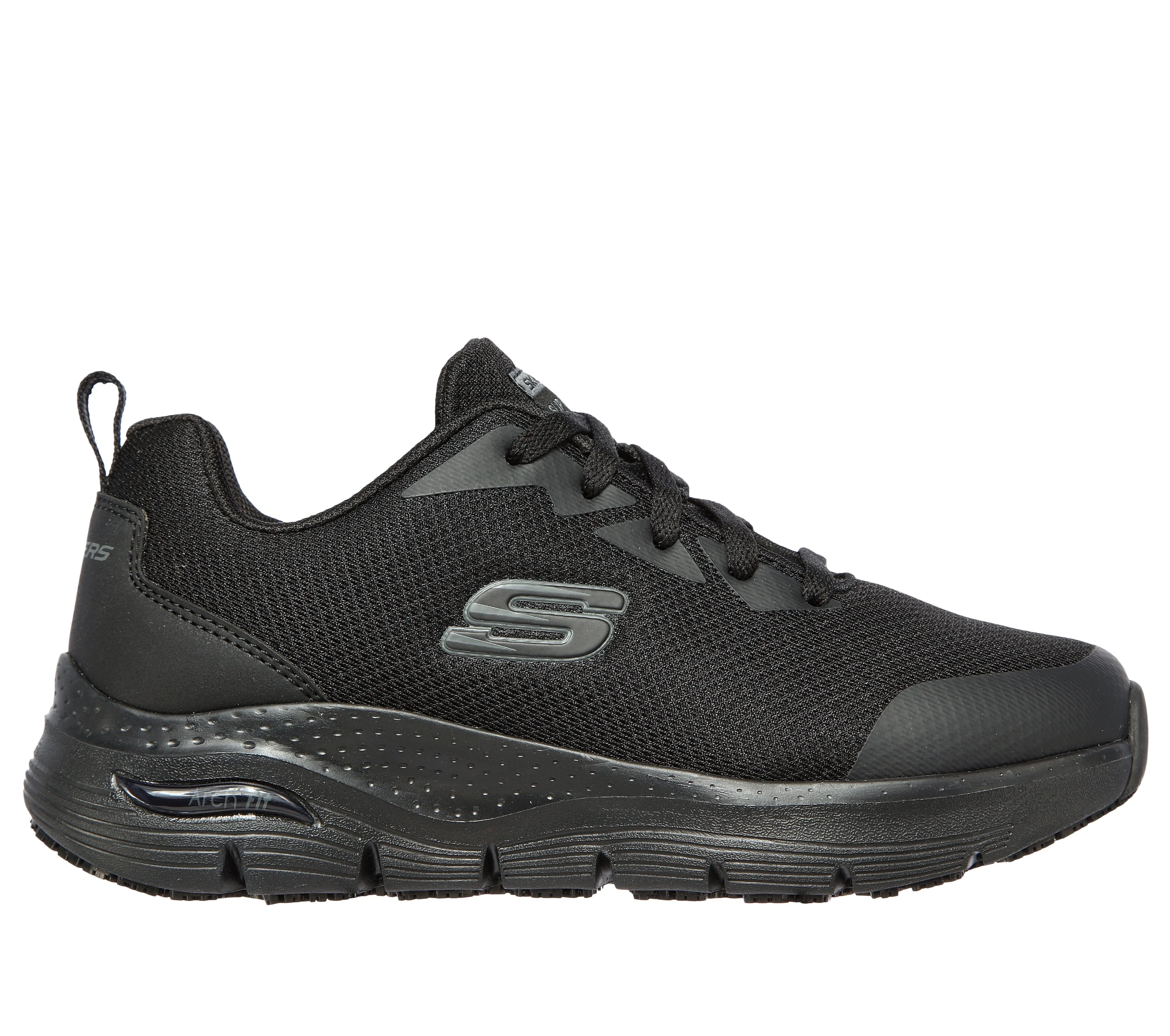 SKECHERS - 108019EC WORK:ARCH FIT SR LACED RUNNER - BLACK
