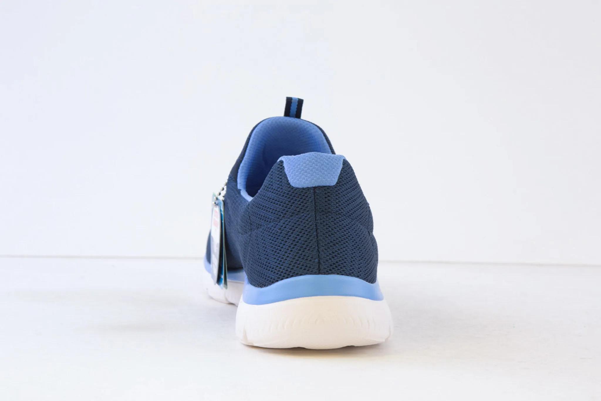 SKECHERS - PISTACHIO SUMMITS BUNGEE SLIP-ON TRAINER - NAVY/BLUE