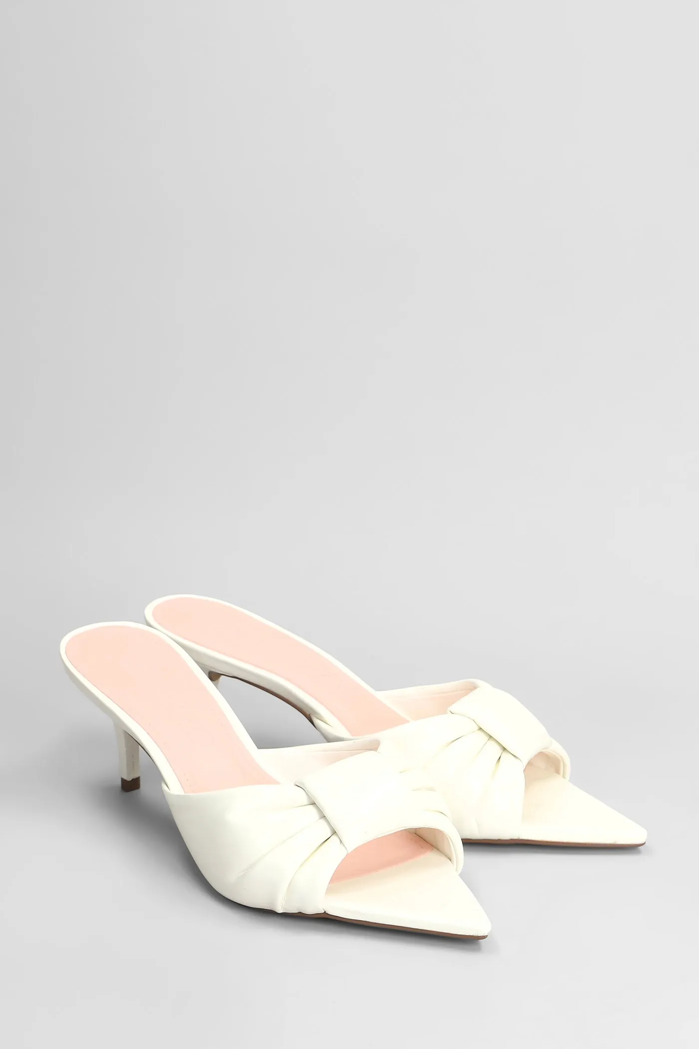 Slipper-Mule in white patent leather