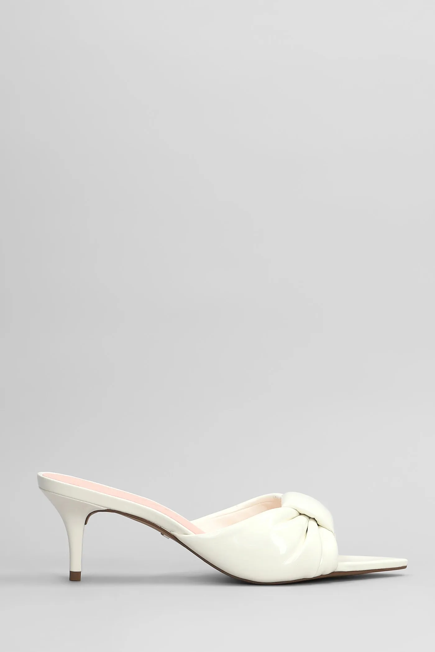Slipper-Mule in white patent leather