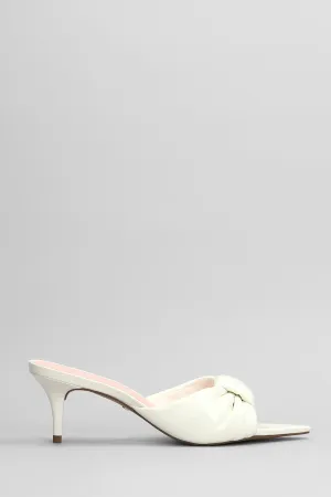 Slipper-Mule in white patent leather