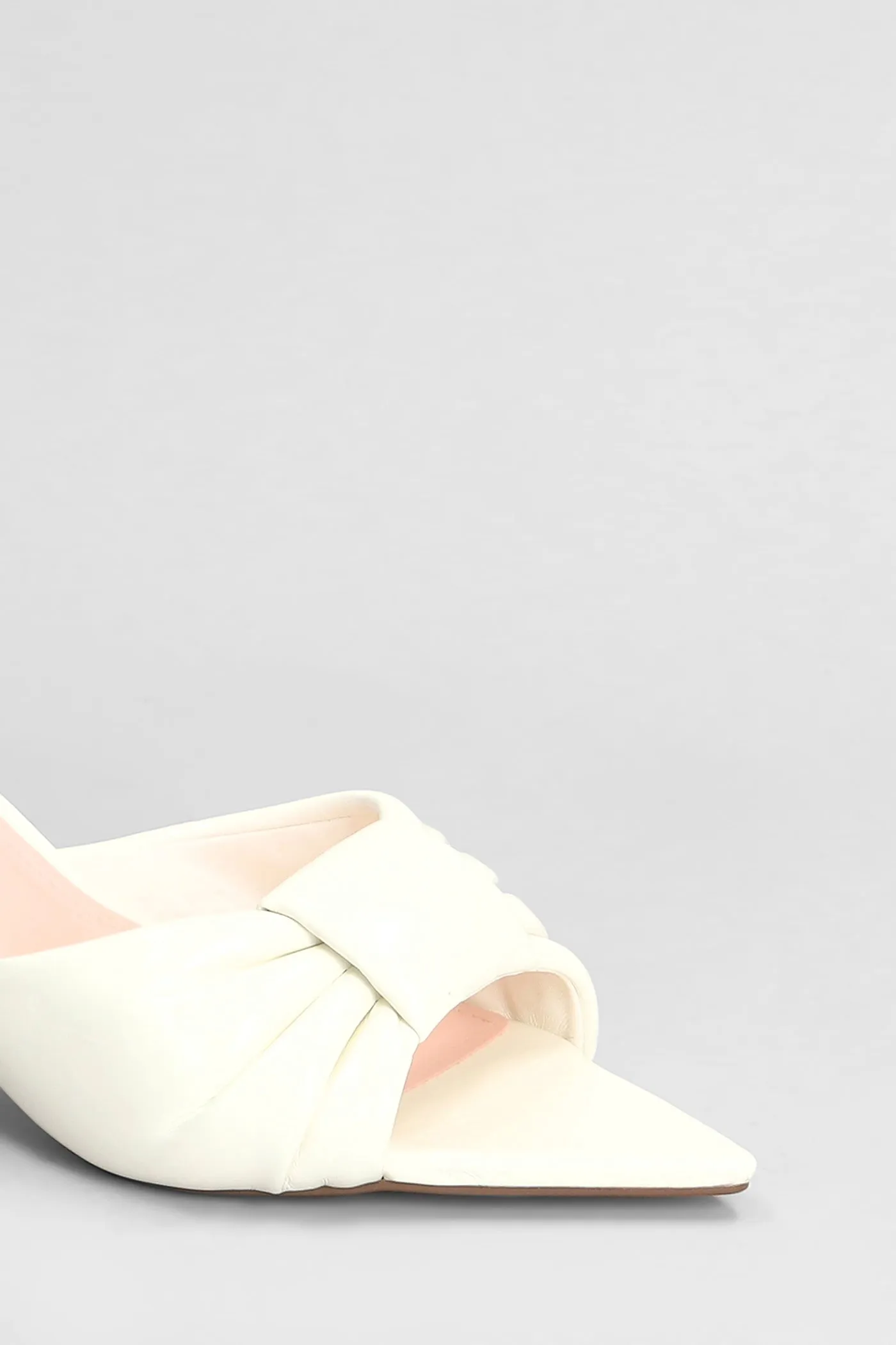 Slipper-Mule in white patent leather
