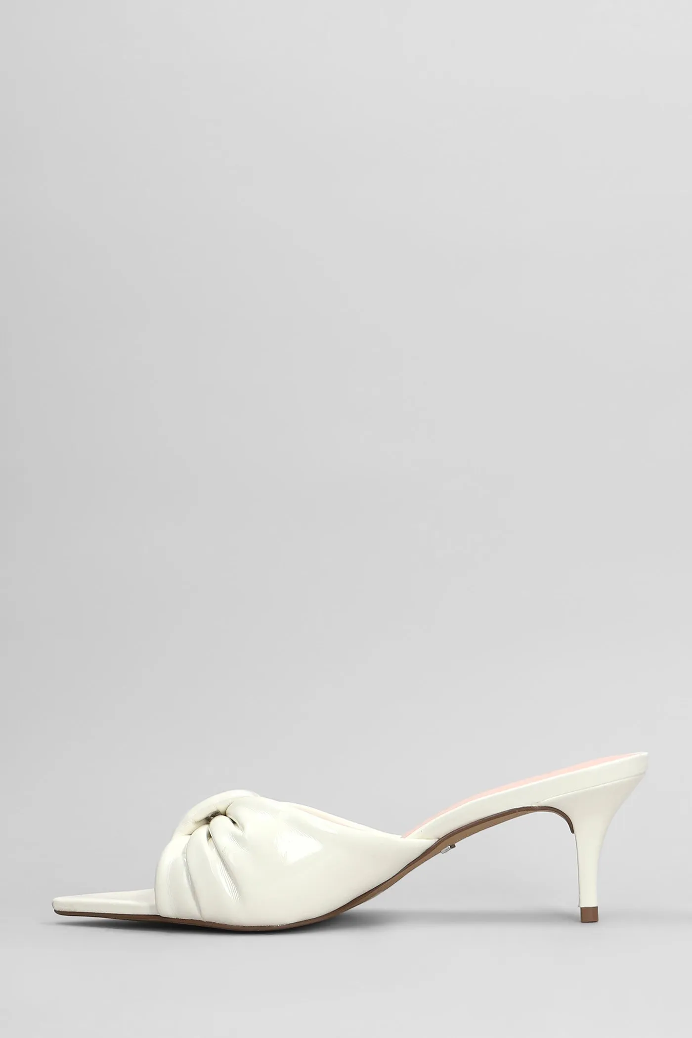 Slipper-Mule in white patent leather