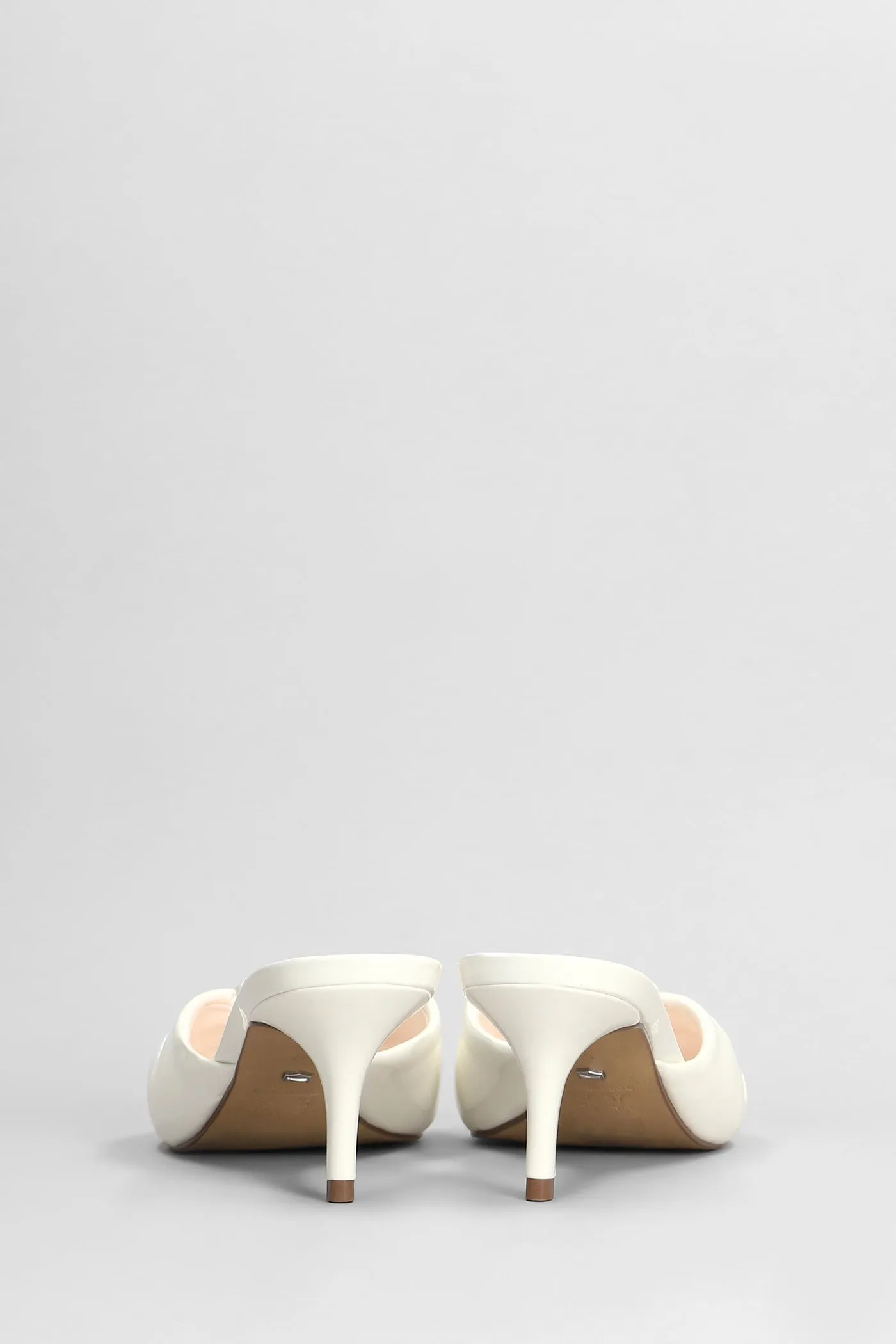 Slipper-Mule in white patent leather