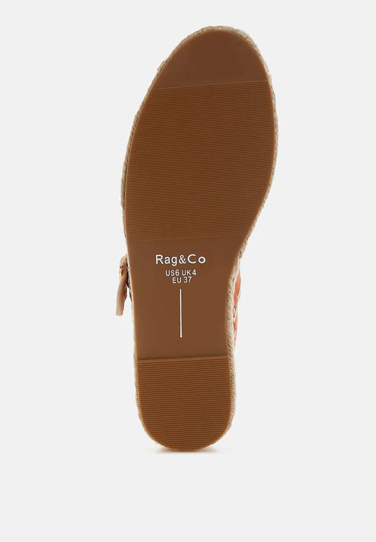 Soft Suede Leather Mary Jane Espadrilles By RUW