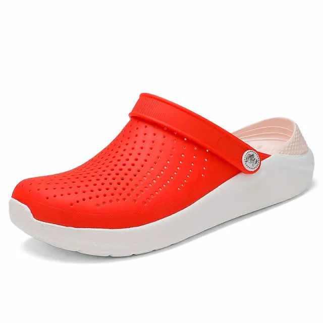 Summer Sandals for Women Croc Clogs Quick Dry Casual Home Slippers Couple Garden Shoes Men's Slip on Beach Shoes 2021 Mujer X13
