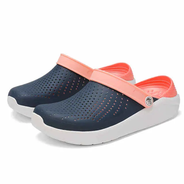 Summer Sandals for Women Croc Clogs Quick Dry Casual Home Slippers Couple Garden Shoes Men's Slip on Beach Shoes 2021 Mujer X13