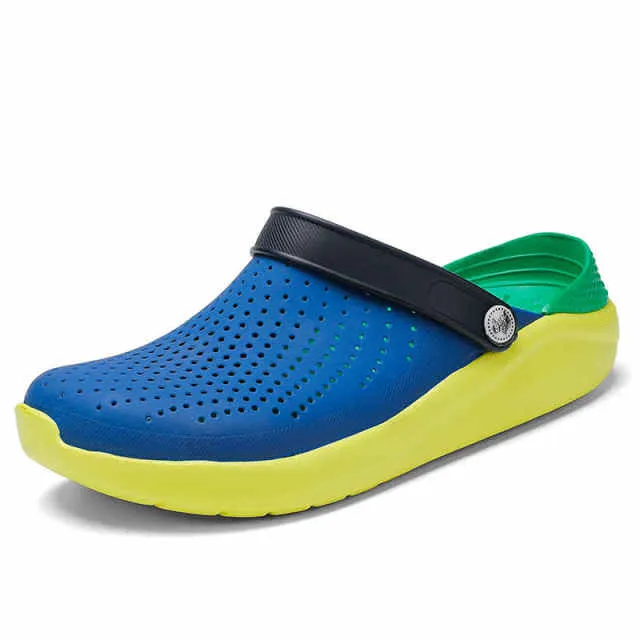 Summer Sandals for Women Croc Clogs Quick Dry Casual Home Slippers Couple Garden Shoes Men's Slip on Beach Shoes 2021 Mujer X13
