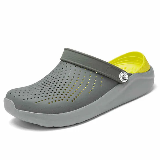 Summer Sandals for Women Croc Clogs Quick Dry Casual Home Slippers Couple Garden Shoes Men's Slip on Beach Shoes 2021 Mujer X13