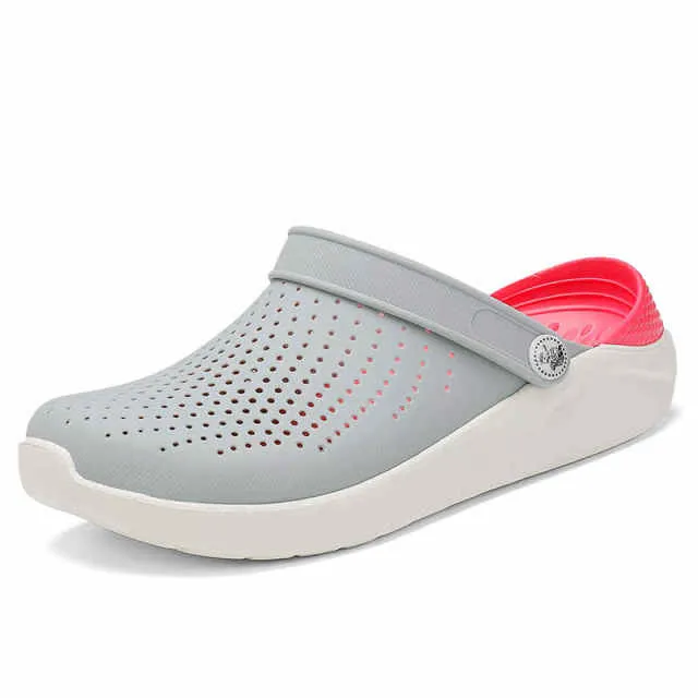 Summer Sandals for Women Croc Clogs Quick Dry Casual Home Slippers Couple Garden Shoes Men's Slip on Beach Shoes 2021 Mujer X13