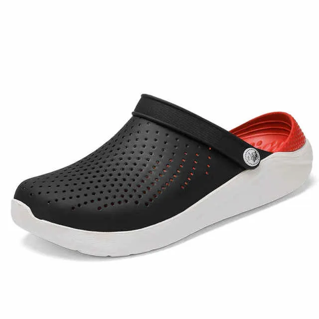 Summer Sandals for Women Croc Clogs Quick Dry Casual Home Slippers Couple Garden Shoes Men's Slip on Beach Shoes 2021 Mujer X13