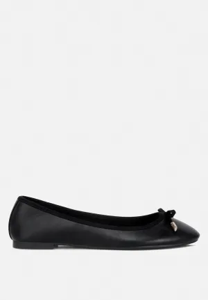 Suzzy Bow Embellished Flat Ballerinas By Ruw