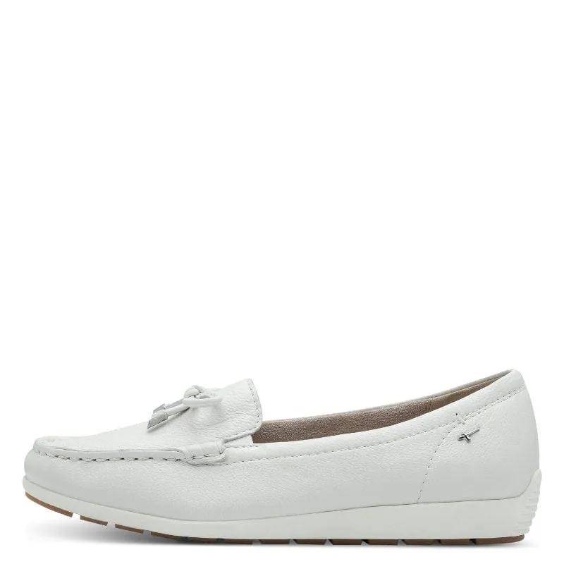 Tamaris Womens White Comfort Loafer 8-84600-44