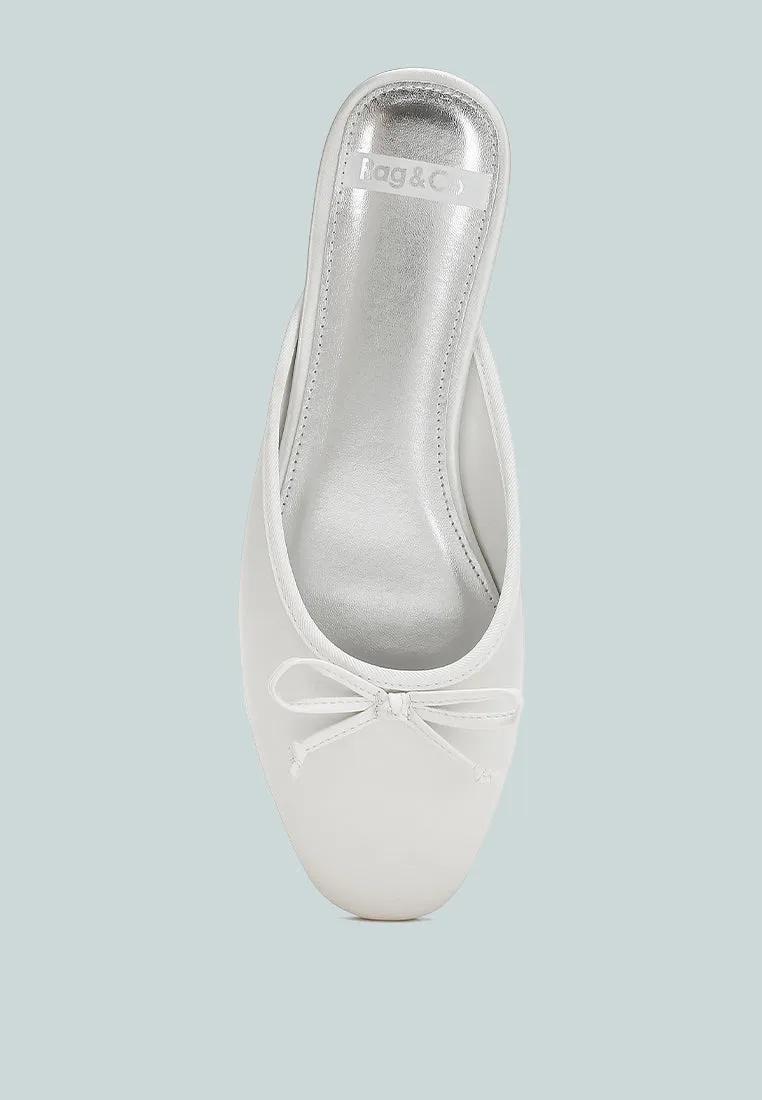 Taylena Satin Bow Detail Mules