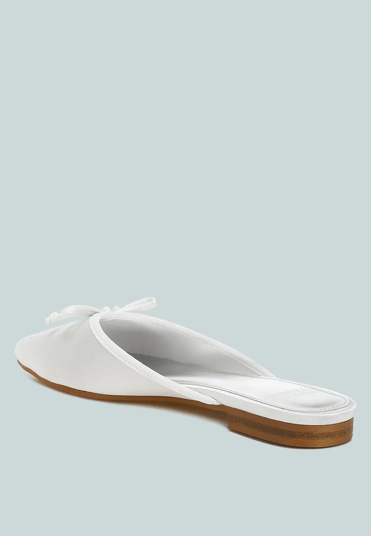 Taylena Satin Bow Detail Mules