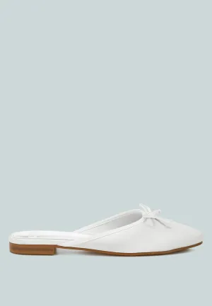 Taylena Satin Bow Detail Mules