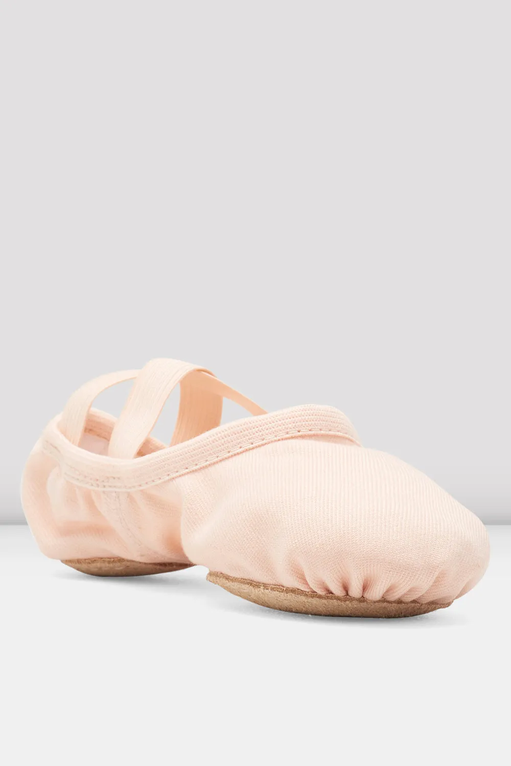 Theatrical Pink Bloch Performa Stretch Canvas Girls Ballet Flat [Theatrical Pink]
