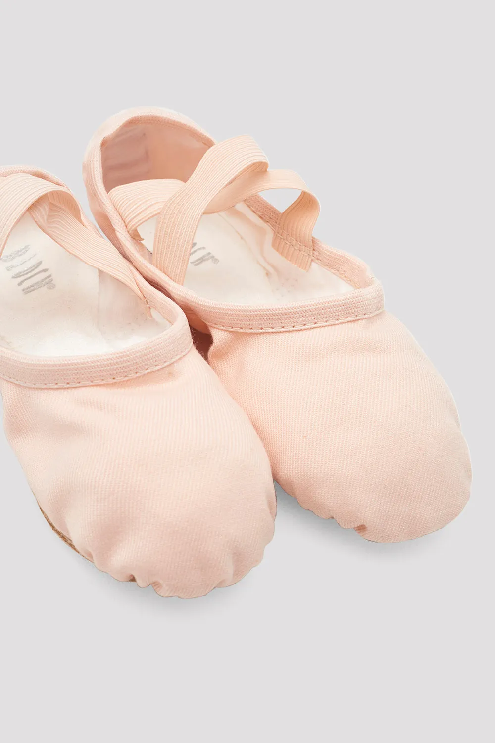 Theatrical Pink Bloch Performa Stretch Canvas Girls Ballet Flat [Theatrical Pink]