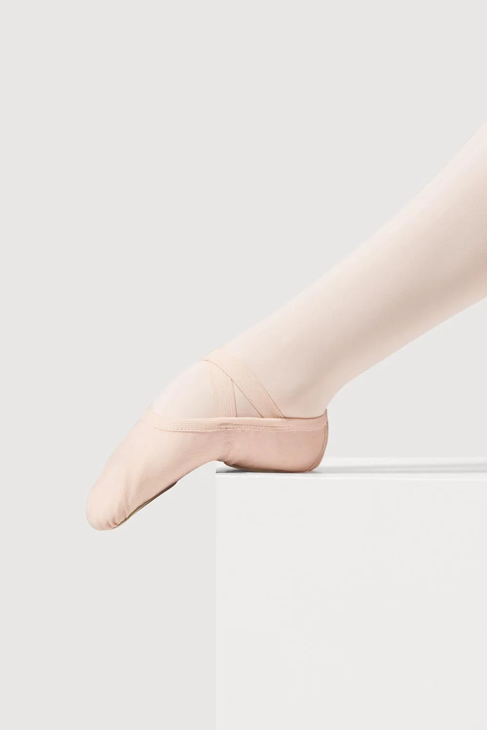 Theatrical Pink Bloch Performa Stretch Canvas Girls Ballet Flat [Theatrical Pink]