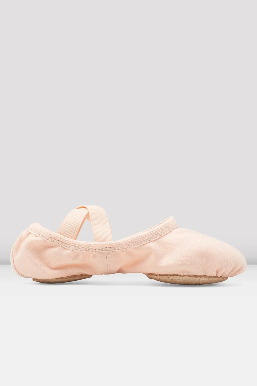 Theatrical Pink Bloch Performa Stretch Canvas Girls Ballet Flat [Theatrical Pink]