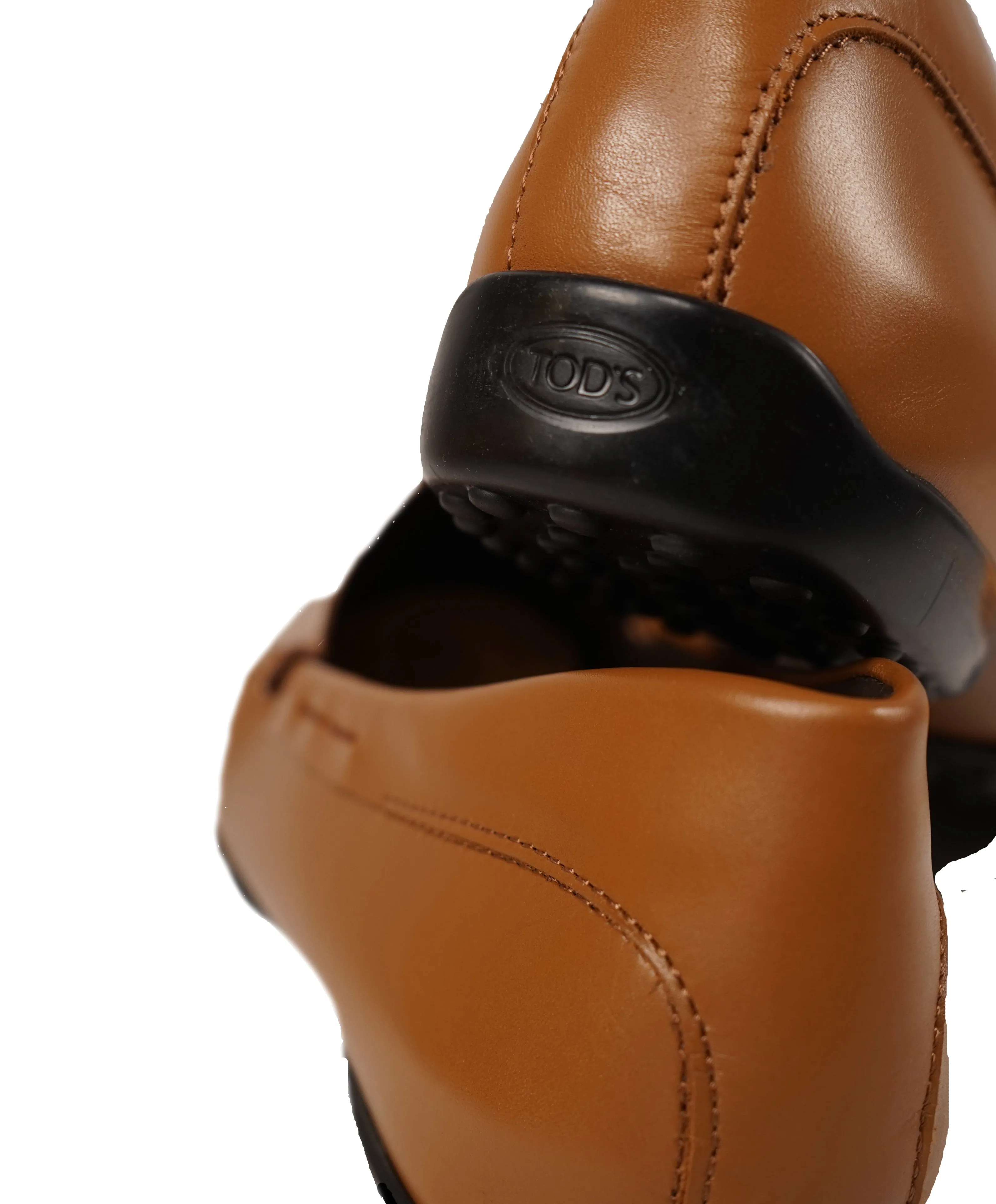 TOD’S -Brown “LOGO Gommini” Vamp Engraved Italian Leather Loafers- 13