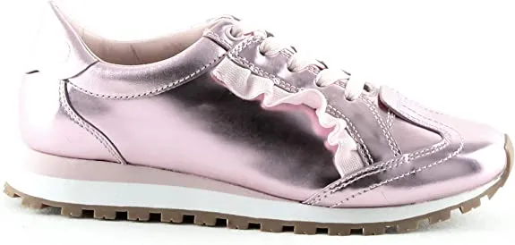 Tory Burch Sport Cotton Pink Leather Ruffle Trainer Sneaker 9