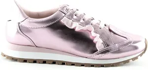 Tory Burch Sport Cotton Pink Leather Ruffle Trainer Sneaker 9