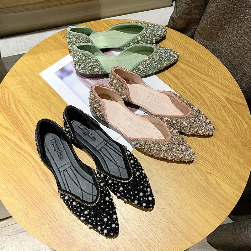 VougeVamp Women's Pointed Toe Loafers – Soft Sole Flat Shoes for Elegant & Casual Wear