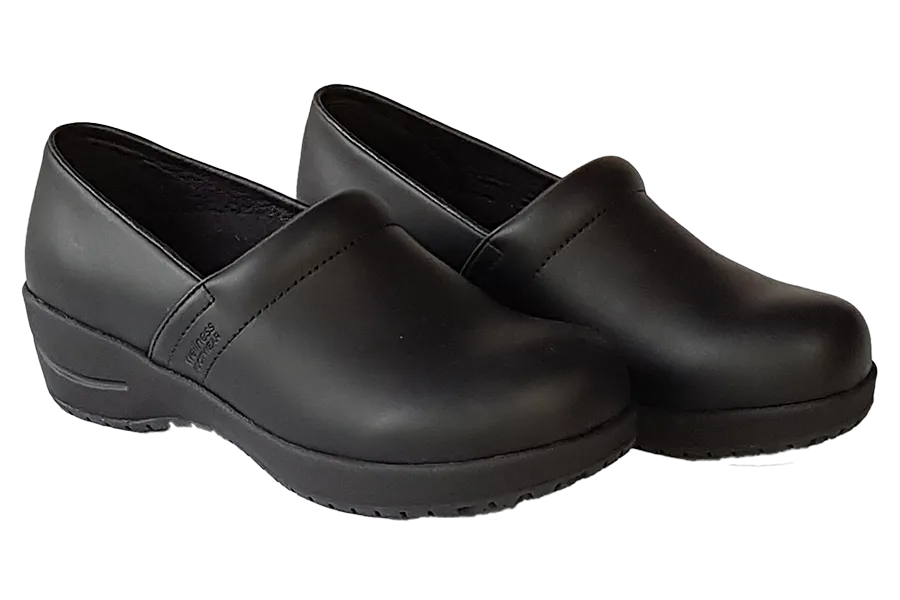 Wellness Faves Leather Work Shoes - Black