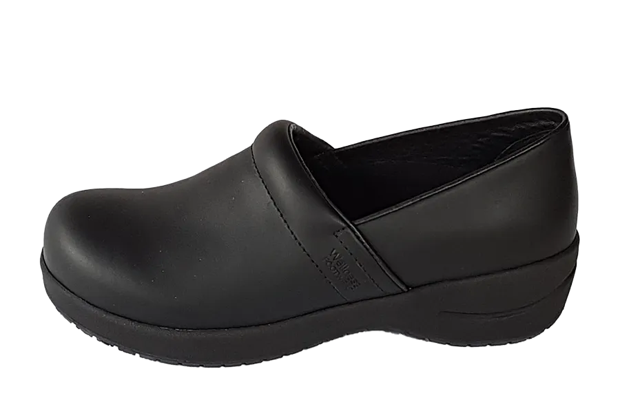 Wellness Faves Leather Work Shoes - Black