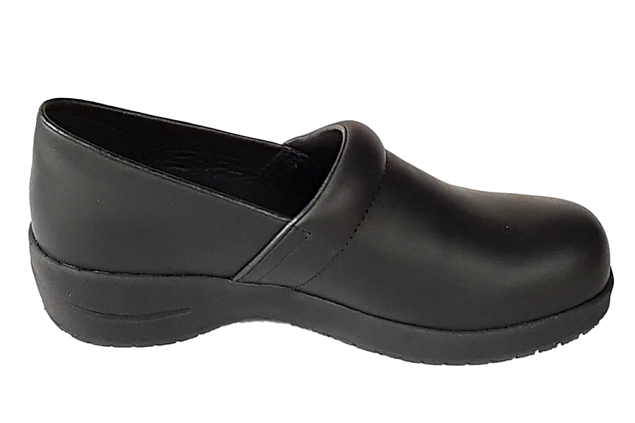 Wellness Faves Leather Work Shoes - Black
