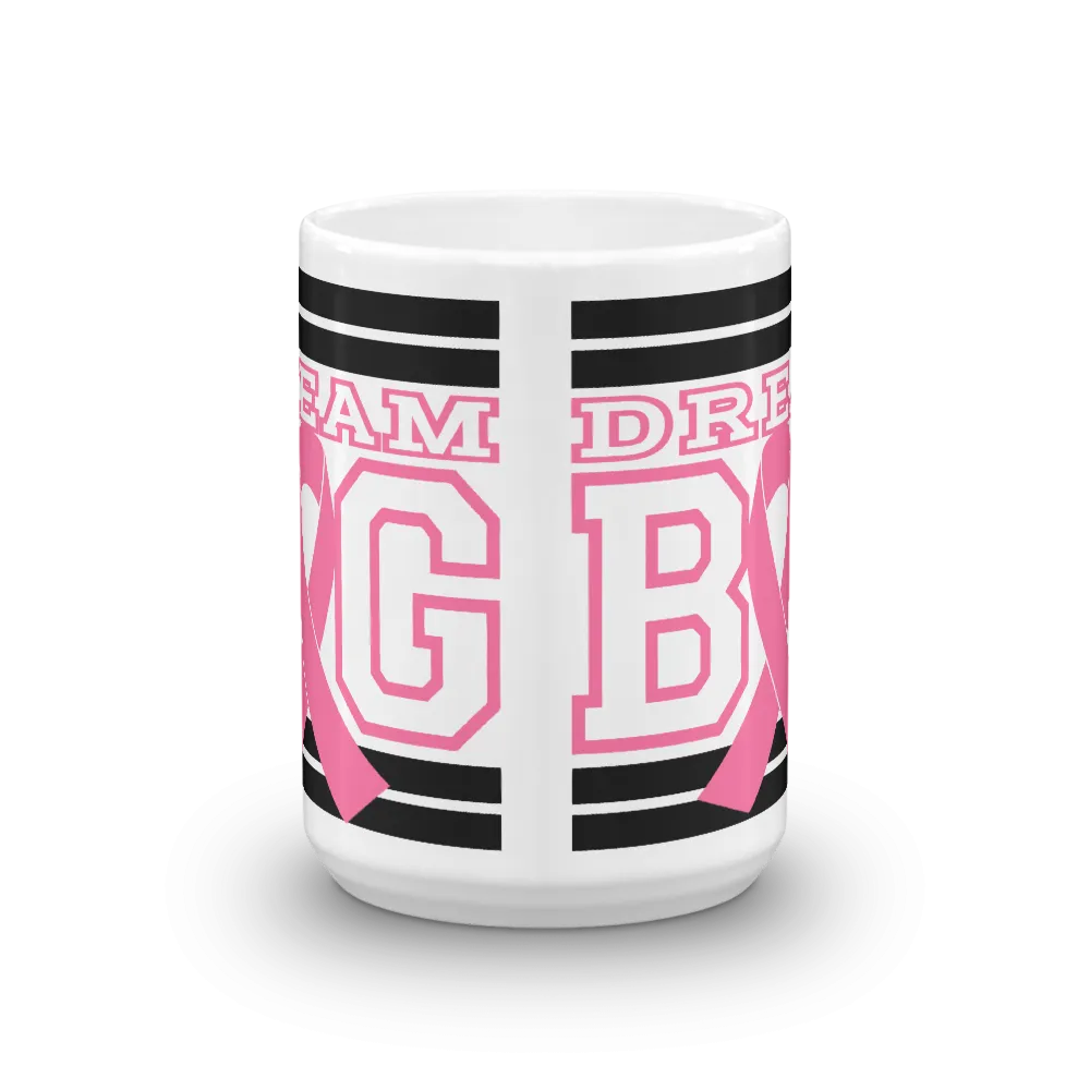 White Black and Pink Breast Cancer Awareness Mug