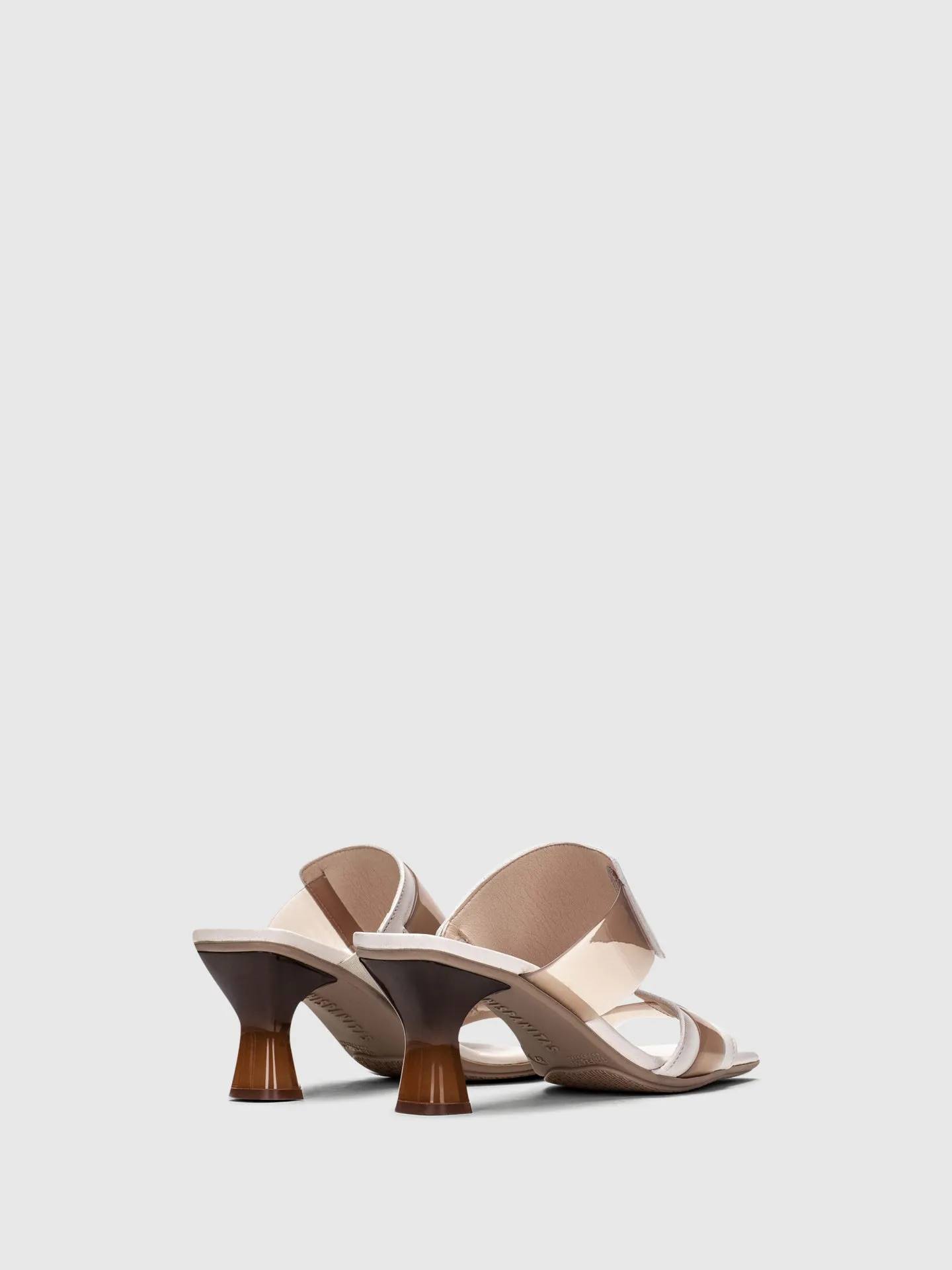 White Open Toe Mules