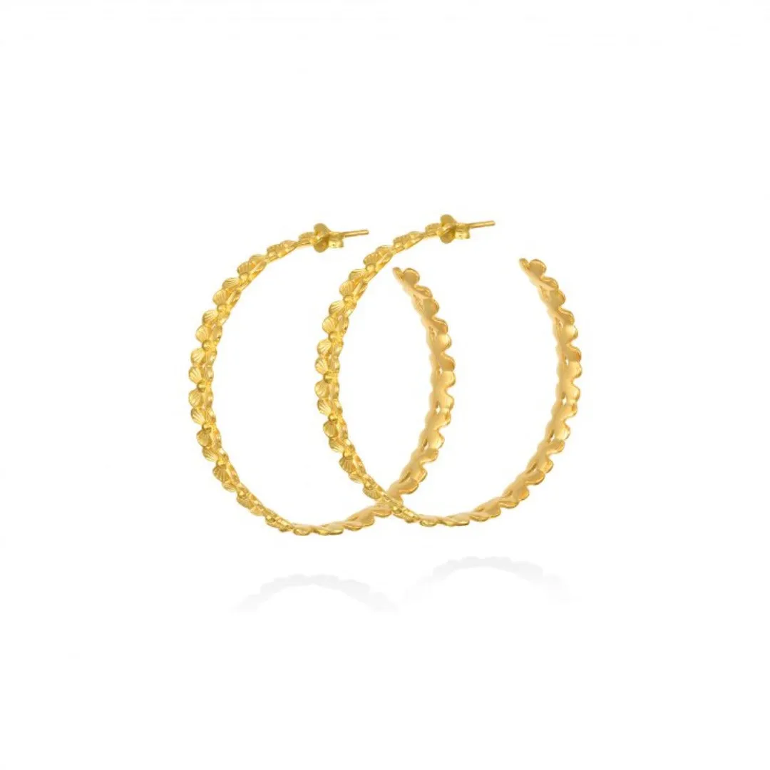 Wildflowers Hoop Earrings 24K