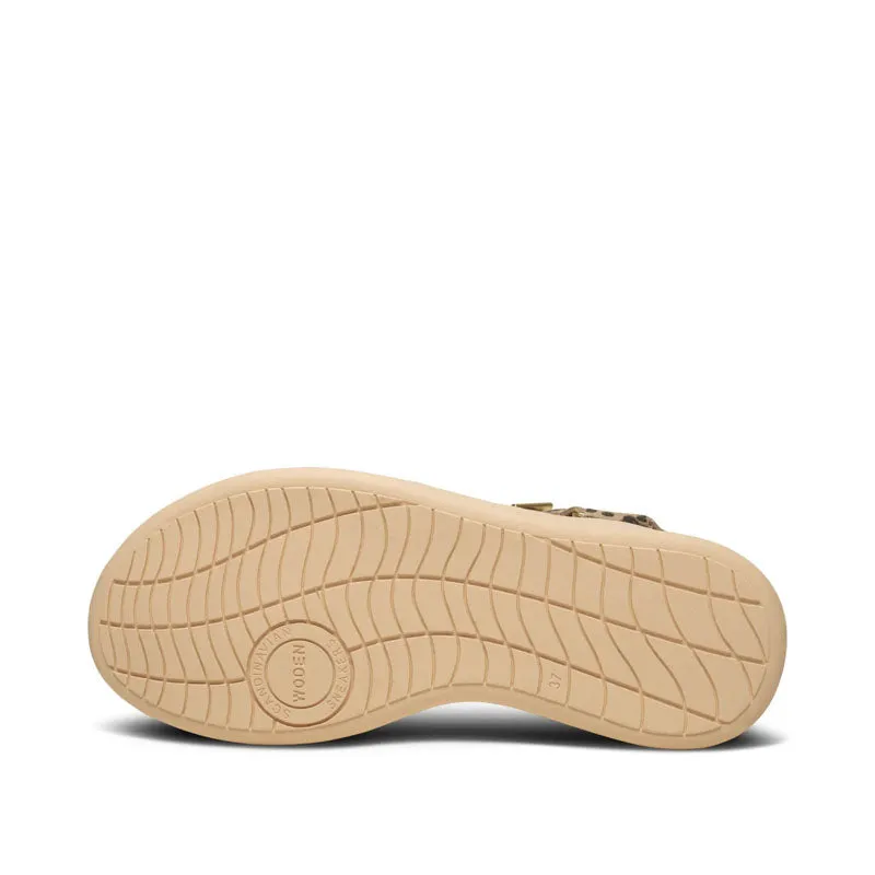 WODEN Line Suede Sandals in Leopard