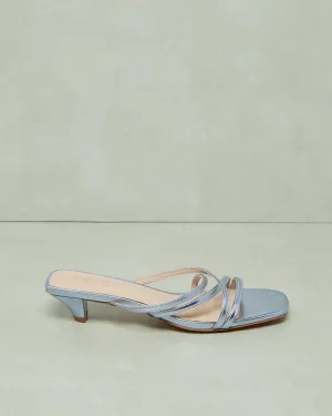 Women Silver Strappy Mule