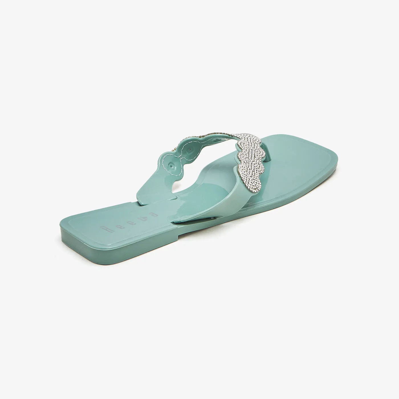 Women's Glossy Rhinestone Jellies