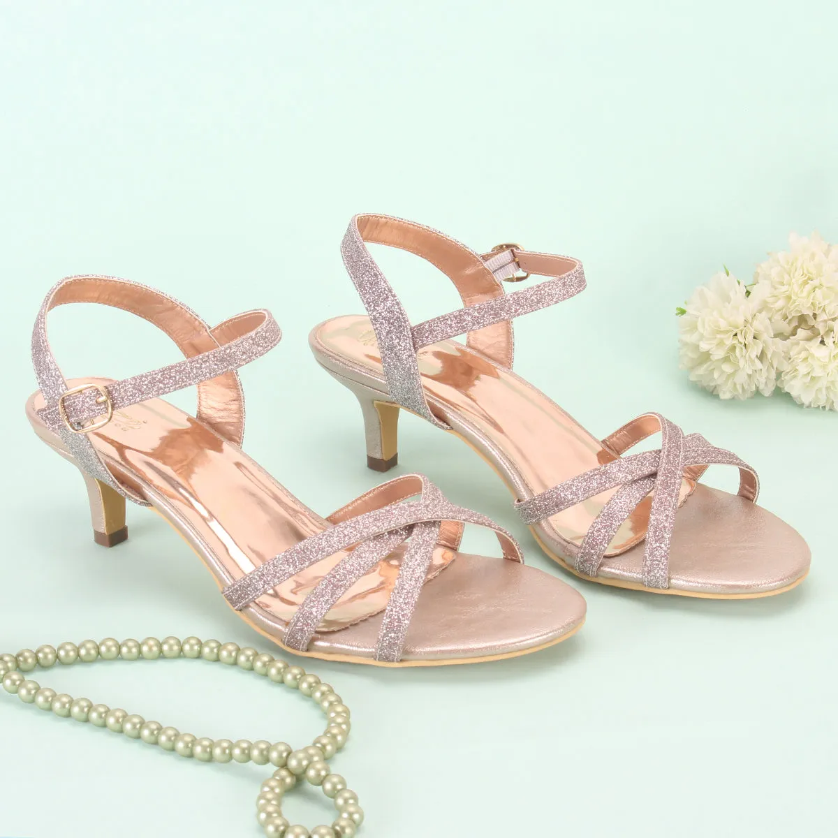 Womens "SHANELLE" Glitter Summer Sandals