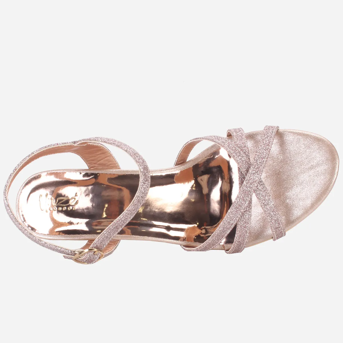 Womens "SHANELLE" Glitter Summer Sandals